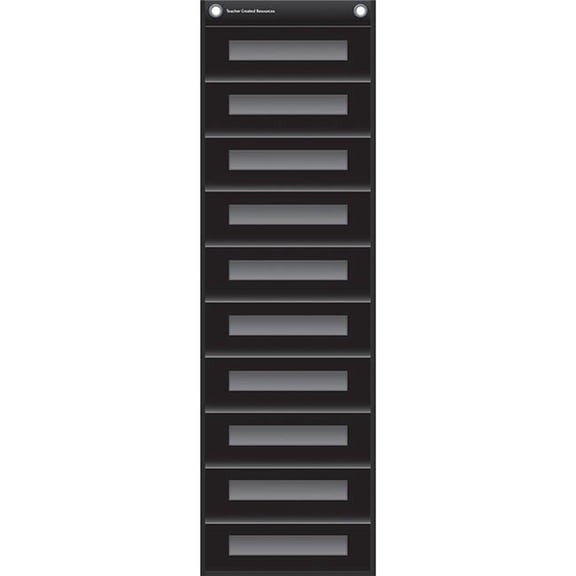 File Storage Pocket Chart, Black