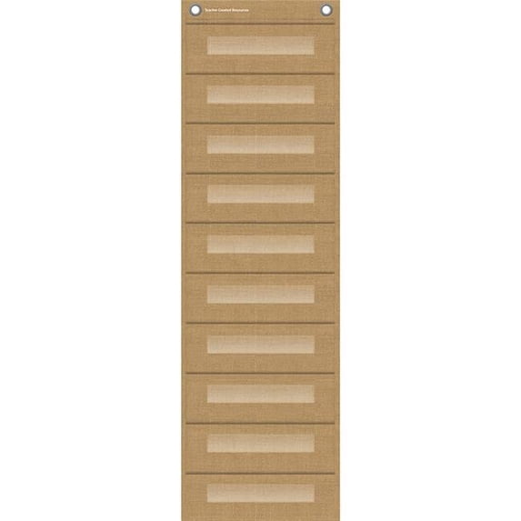 File Storage Pocket Chart, Burlap
