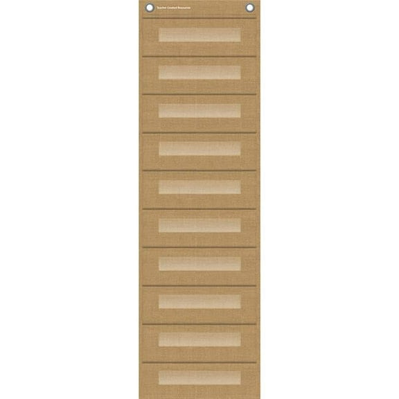 File Storage Pocket Chart, Burlap