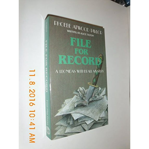 Pre-Owned File for Record (Paperback) 0881501018 9780881501018