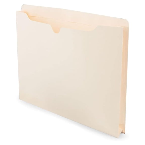File with Reinforced Tab, Letter Size, 1.5Inch Expansion, Durable Manila Construction  50/Box