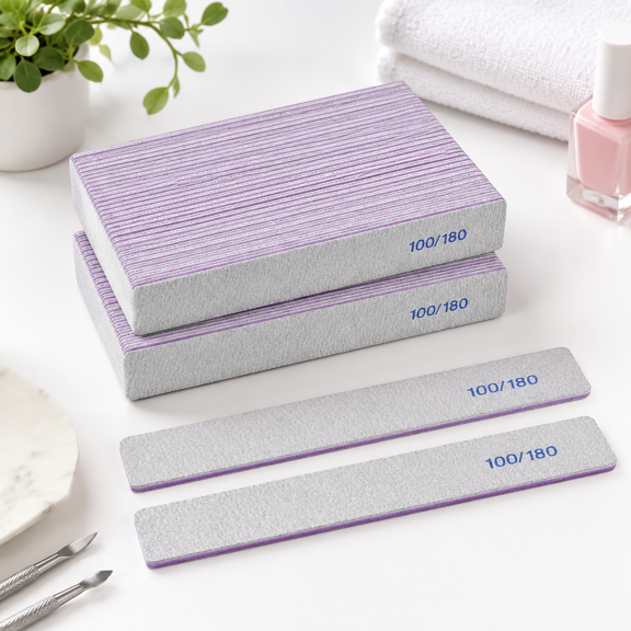 Files (50 Pack) 100/180 Grit Emeryds File Fors And Double Sided Emory Limas Para Unas Acrilicas Profesional Fingerfiler Reusable