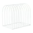 thumbnail image 1 of Files Folder Stand Desktop File Organizer, Magazine Holder Book Shelf,7 Slot Desk File Sorter Organizer File Holder Newspaper Folder Metal Rack Desk Organization Bookshelf Decor Home,White, 1 of 8