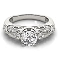 thumbnail image 1 of Filigree Art Deco Bridal Engagament Ring 1.9 Ct Diamond 14K White Gold Over, 1 of 2