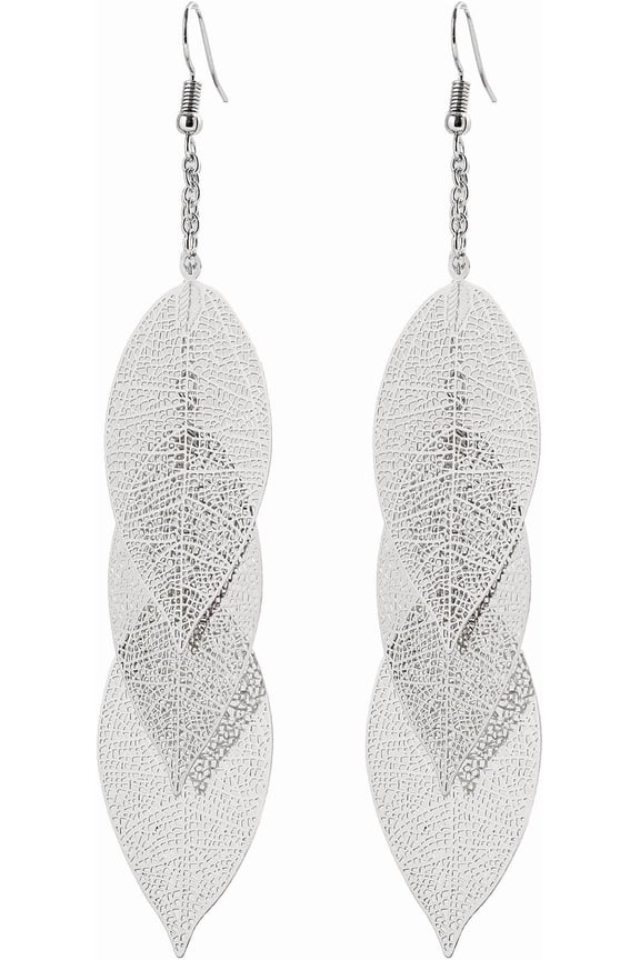 Filigree Copper Leaf Earrings Fashion Style Leaf Shape Dangle Earring Long Teardrop Dangle Drop Earrings For Women Party Favor[s5285]