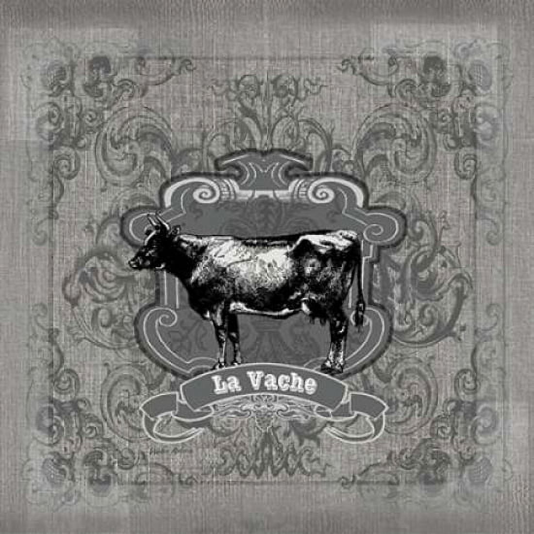 Filigree Cow Canvas Art - Walter Robertson (24 x 24)