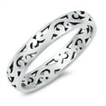 thumbnail image 1 of Filigree Eternity Stackable Vine Ring .925 Sterling Silver Band Jewelry Female Male Unisex Size 5, 1 of 4