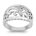 thumbnail image 1 of Filigree Floral Antiqued Detailed Ring .925 Sterling Silver Band Jewelry Female Male Unisex Size 8, 1 of 4