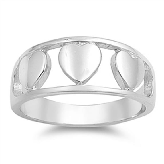Filigree Heart Purity Friendship Promise Ring Sterling Silver Band 925 Jewelry Female Male Size 5