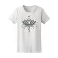 thumbnail image 1 of Filigree Lotus Flower T-Shirt Women -Image by Shutterstock, Female Medium, 1 of 2