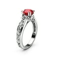 thumbnail image 1 of Filigree & Milgrain Ruby Vintage Engagement Ring, 1 of 4