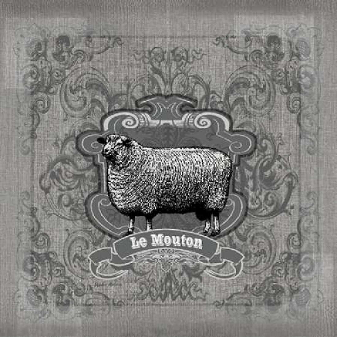 Filigree Sheep Canvas Art - Walter Robertson (24 x 24)