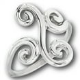 thumbnail image 1 of Filigree Spiral Swirl Open Modern Vine Ring Stainless Steel Band Gray Jewelry Female Male Size 8, 1 of 4