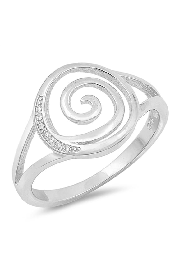Filigree Swirl Wide Loop Engagement Ring For Women's Gift 1.8 Ct Diamond 14K White Gold Over