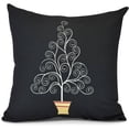 thumbnail image 1 of Filigree Tree, Geometric Print Outdoor Pillow, 1 of 2