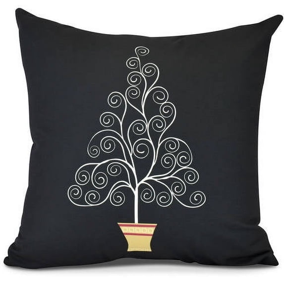 Filigree Tree, Geometric Print Outdoor Pillow