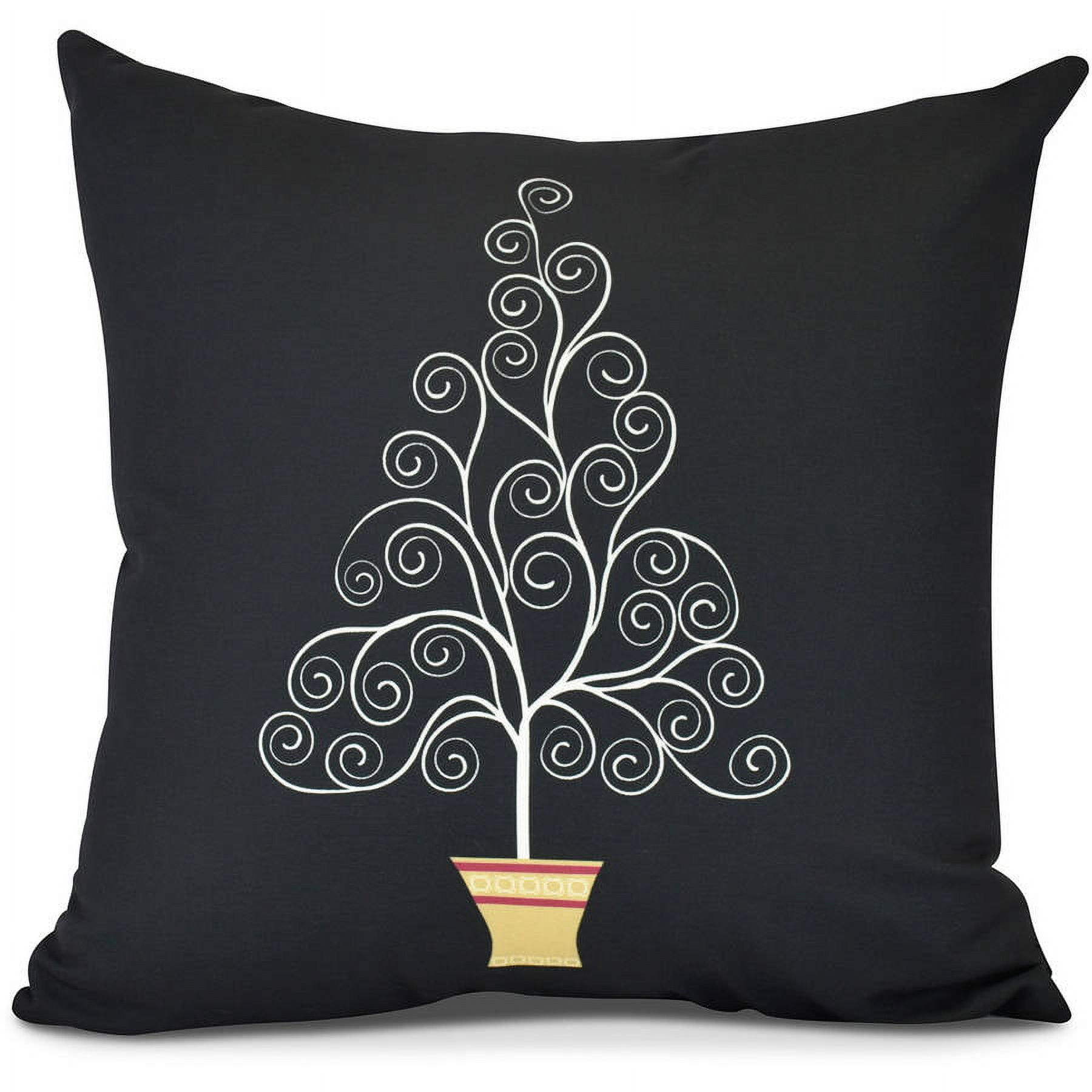 Filigree Tree, Geometric Print Pillow