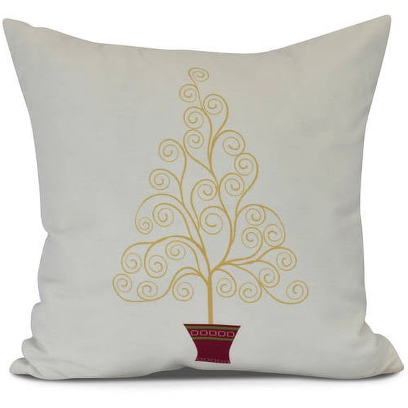 Filigree Tree, Geometric Print Pillow
