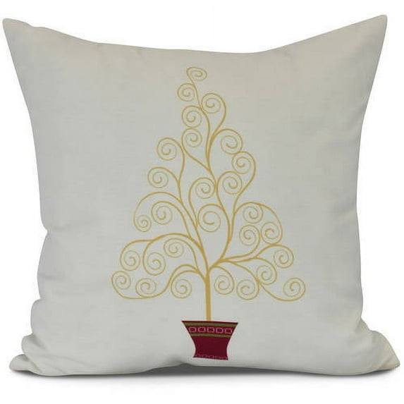 Filigree Tree, Geometric Print Pillow