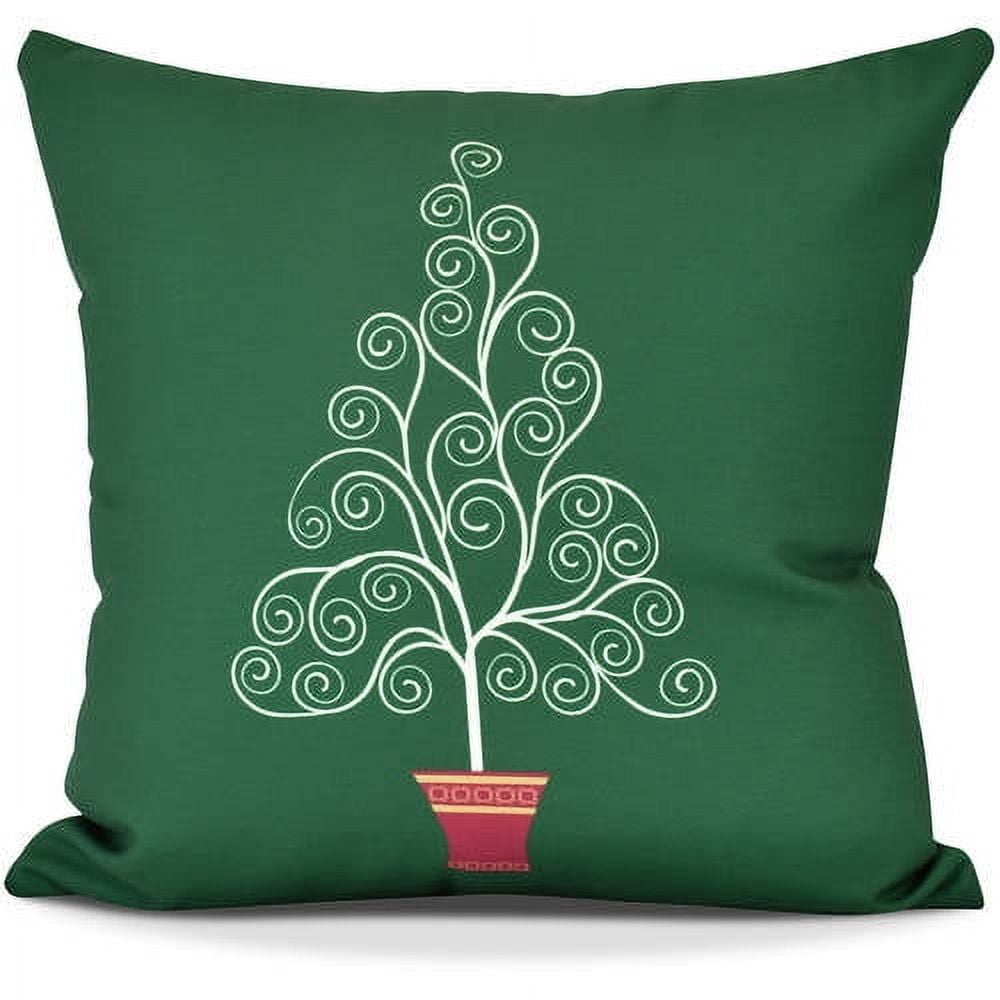 Filigree Tree, Geometric Print Pillow