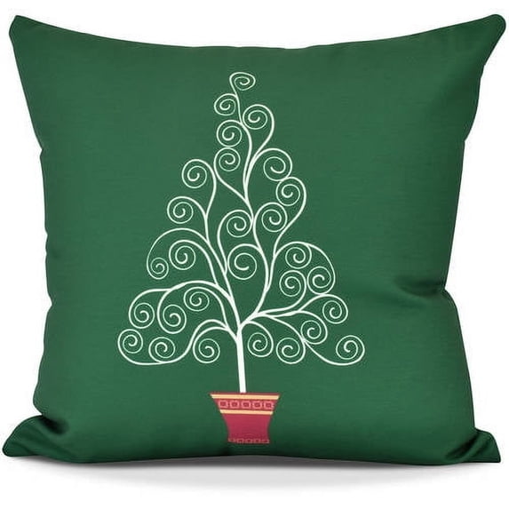 Filigree Tree, Geometric Print Pillow