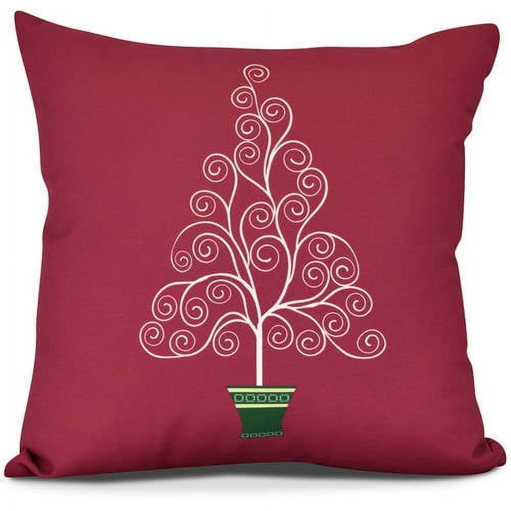 Filigree Tree, Geometric Print Pillow