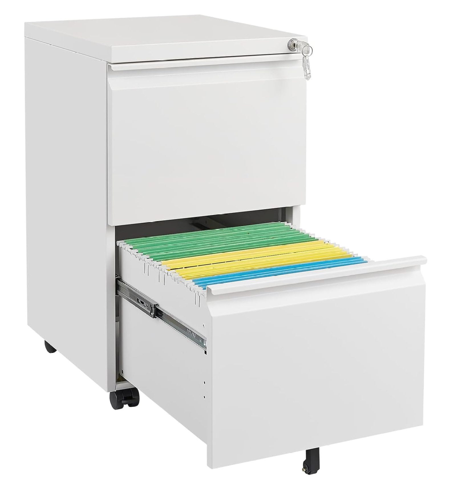 Filing 2 Drawer,Metal Filing with Lock,Under Desk