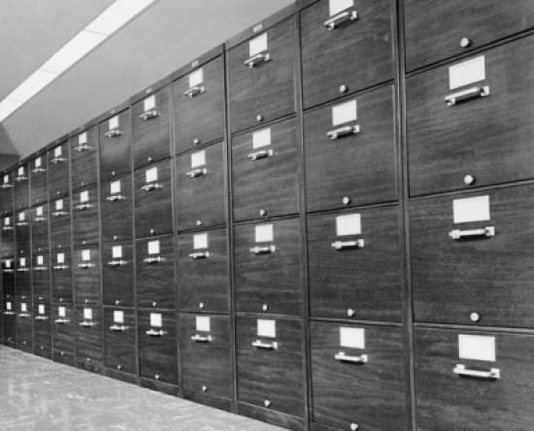 Filing cabinet in an office Canvas Art - (18 x 24)