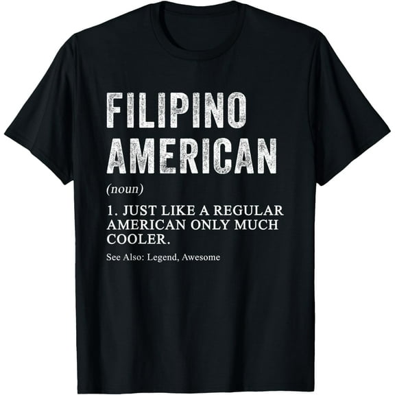 Filipino American Definition Dual Citizen New US Citizen T-Shirt100% cotton