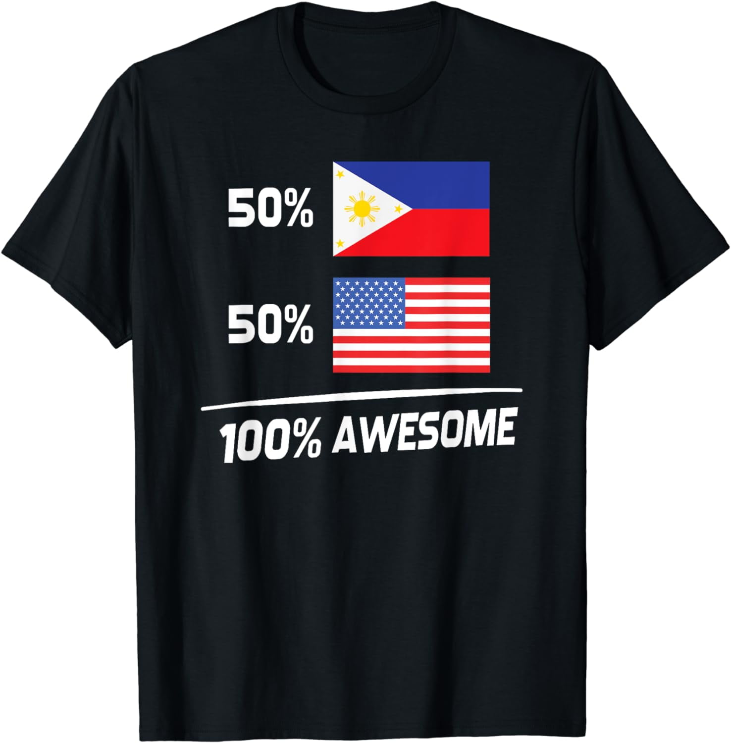 Philippines And American Short Sleeve Shirt Flag Half Concept Brush Style
