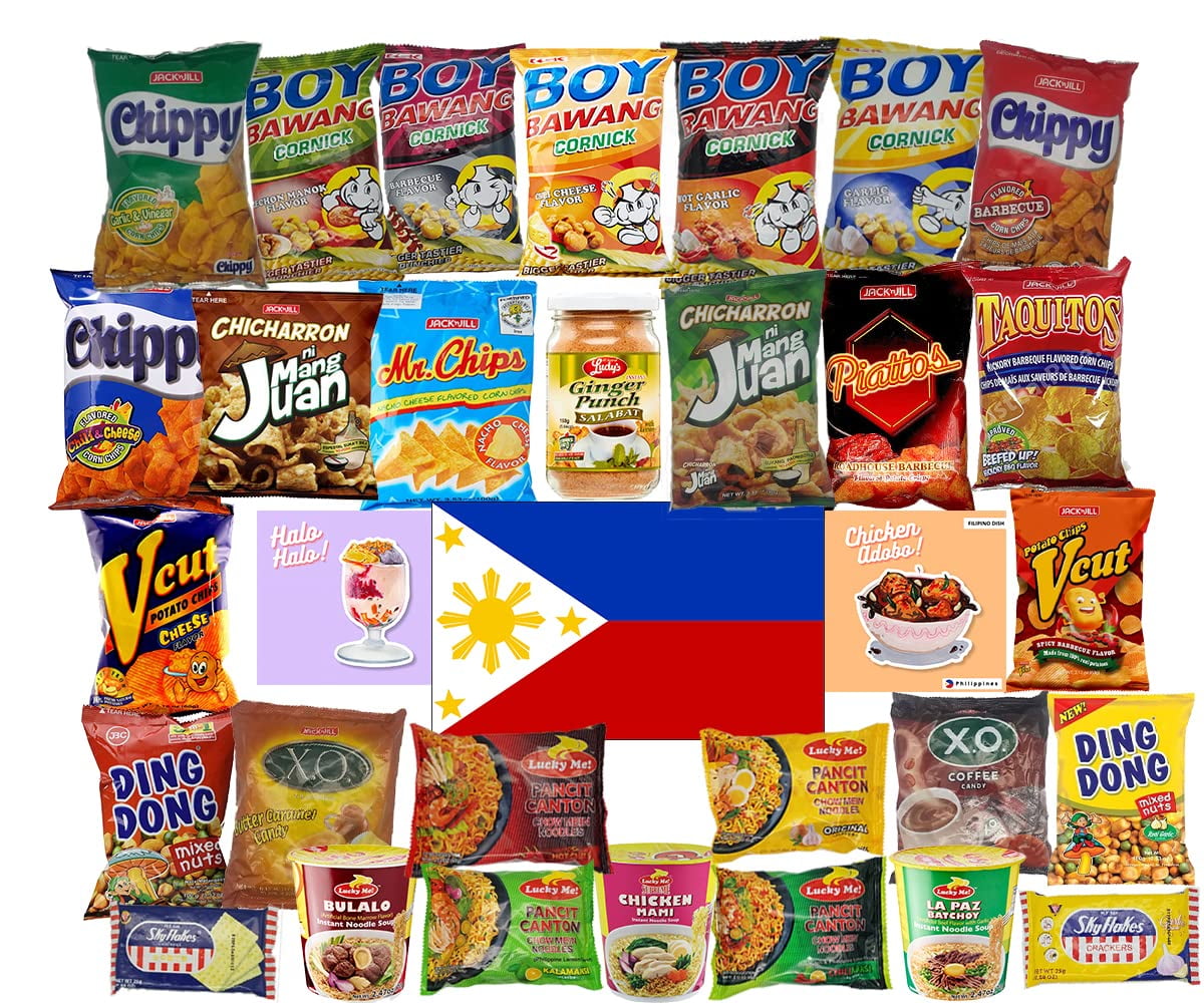 Filipino Box Variety Pack Assortment of 10 Authentic Food Products like