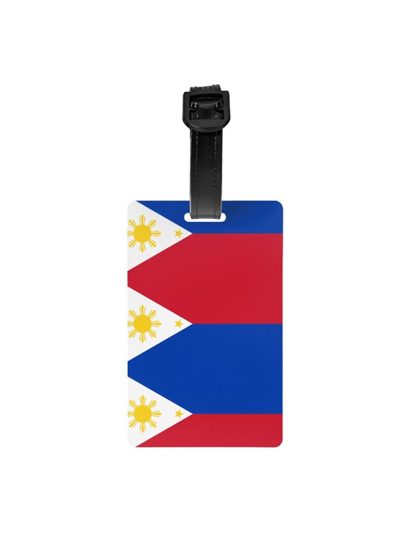 Filipino Flag Luggage Identifier Name Tag For Backpacks Suitcases Bags Baggage