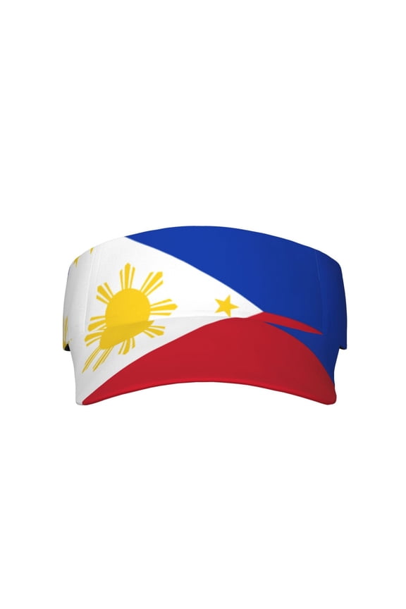 Filipino Flag Sports Sun Visor Hats Adjustable Sun Visor Caps For Women And Men