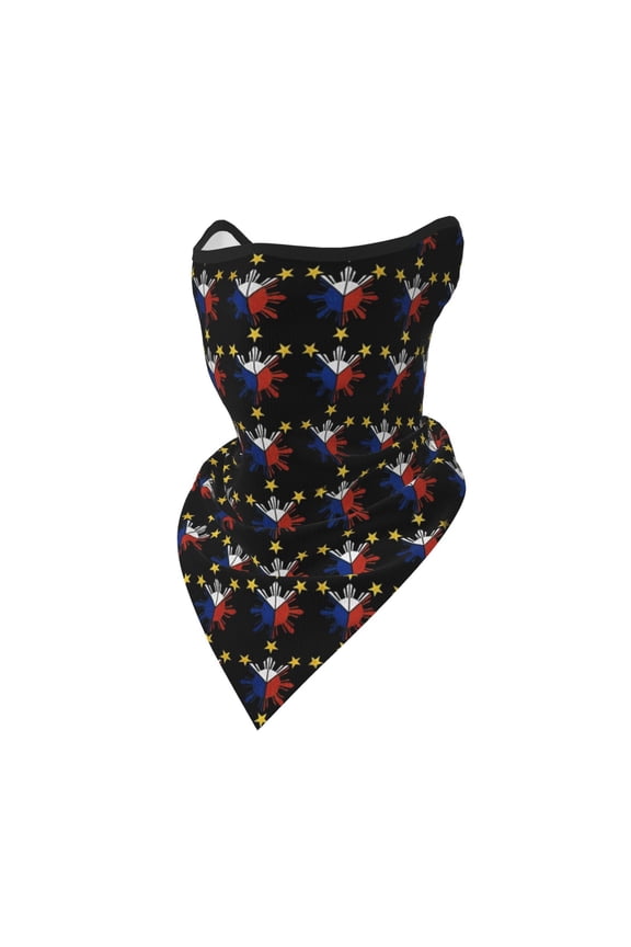 Filipino Flag Stars And Sun Neck Gaiter Balaclava Face Scarf Mask Quick-Dry Half Masks For Women Men Sun Protection Breathable Dustproof