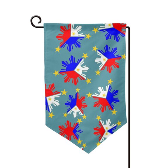 Filipino Flag Stars Sun Pattern Garden Flag Vertical Double Sided Yard Outdoor Decoration 12.5 x 18 Inch Sharp Corner