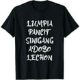 thumbnail image 1 of Filipino Food Lumpia Pancit Sinigang Adobo Lechon T-ShirtMen's and women's gift, black and white T-shirt, size: Extra large S-4XL, 1 of 4