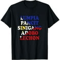 thumbnail image 1 of Filipino Food Lumpia Pancit Sinigang Adobo Lechon T-ShirtMen's and women's gift, black and white T-shirt, size: Extra large S-4XL, 1 of 4