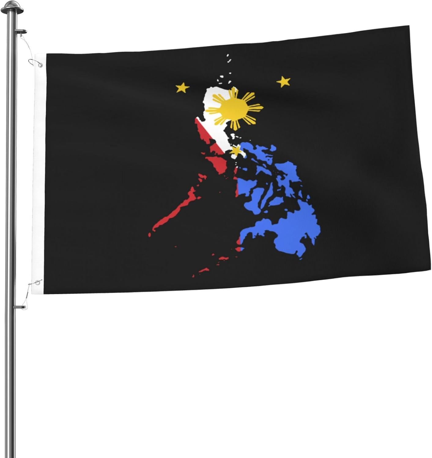 Filipino Map Philippines Flag Flag 2x3 Ft Outdoor Decoration Banner