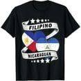 Filipino Nicaraguan Heart Flags Philippines Nicaragua TShirt