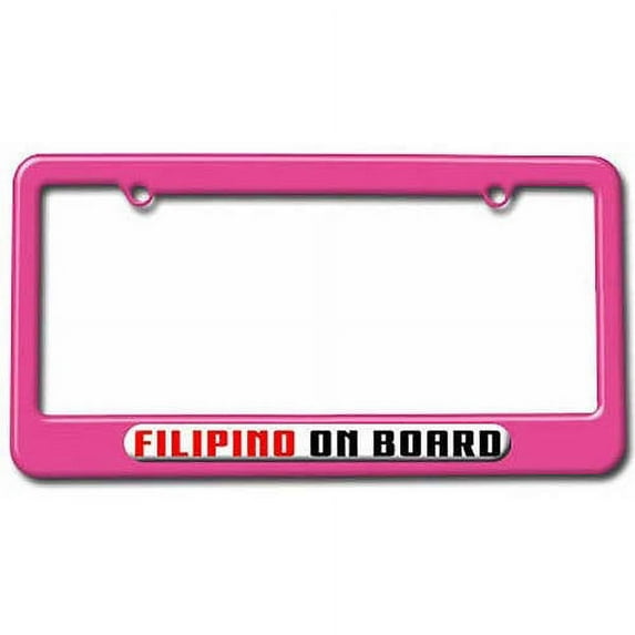 Filipino On Board License Plate Tag Frame, Multiple Colors