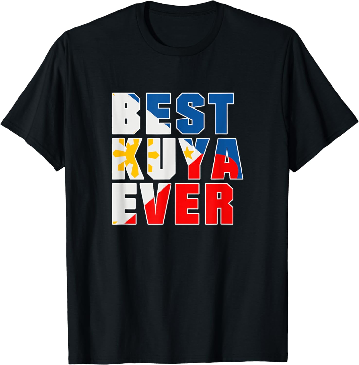 Filipino Pride Gifts Best Kuya Ever Philippine Flag Cotton TShirt