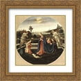 thumbnail image 1 of Filippino Lippi 2x Matted 20x20 Gold Ornate Framed Art Print 'Adoration of the Child', 1 of 2