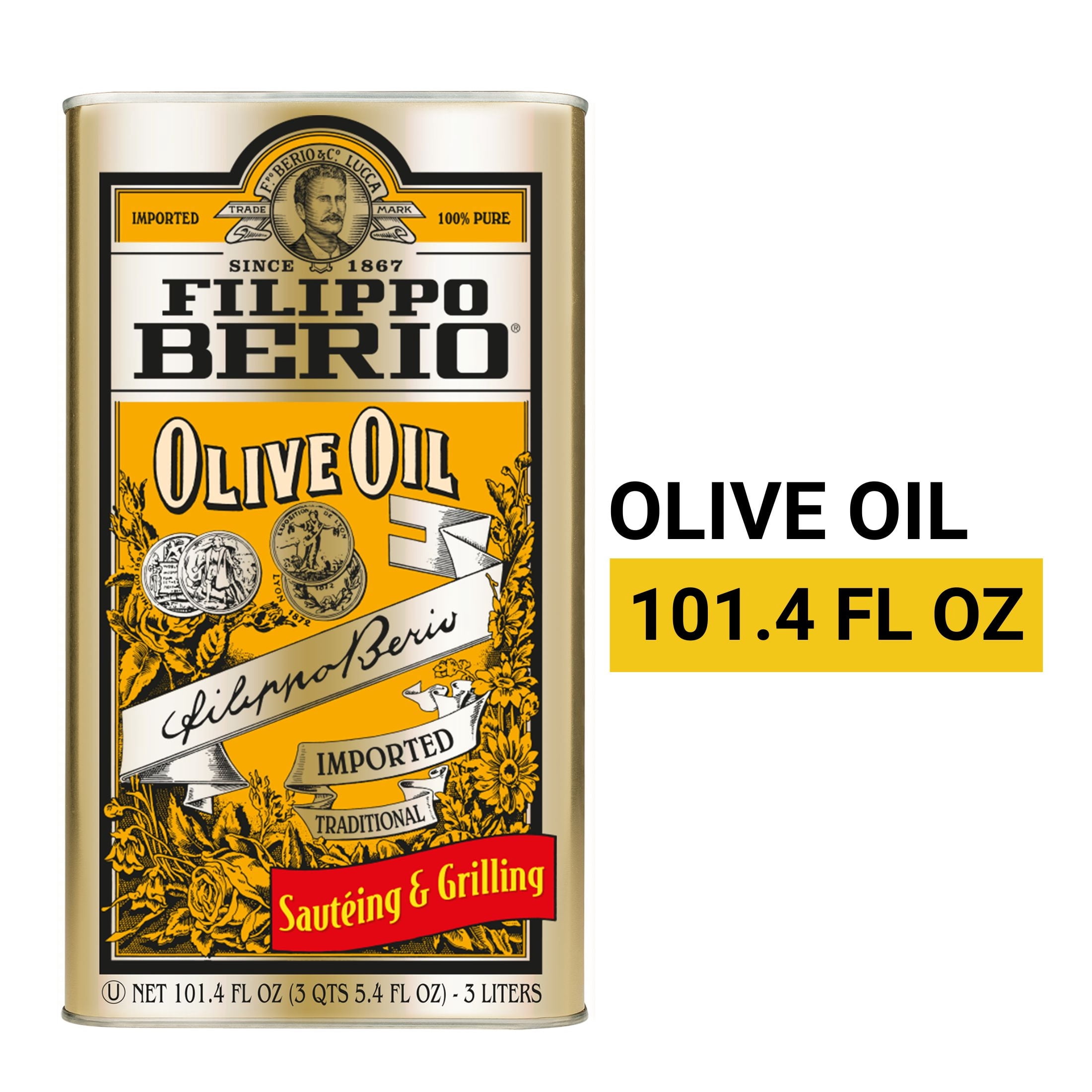 Filippo Berio Traditional Pure Olive Oil 101.4 fl oz - Walmart.com