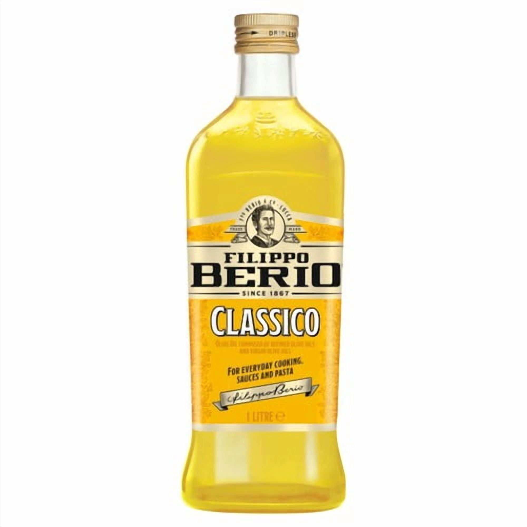 Filippo Berio Pure Olive Oil 1L, British Import (Pack of 2)