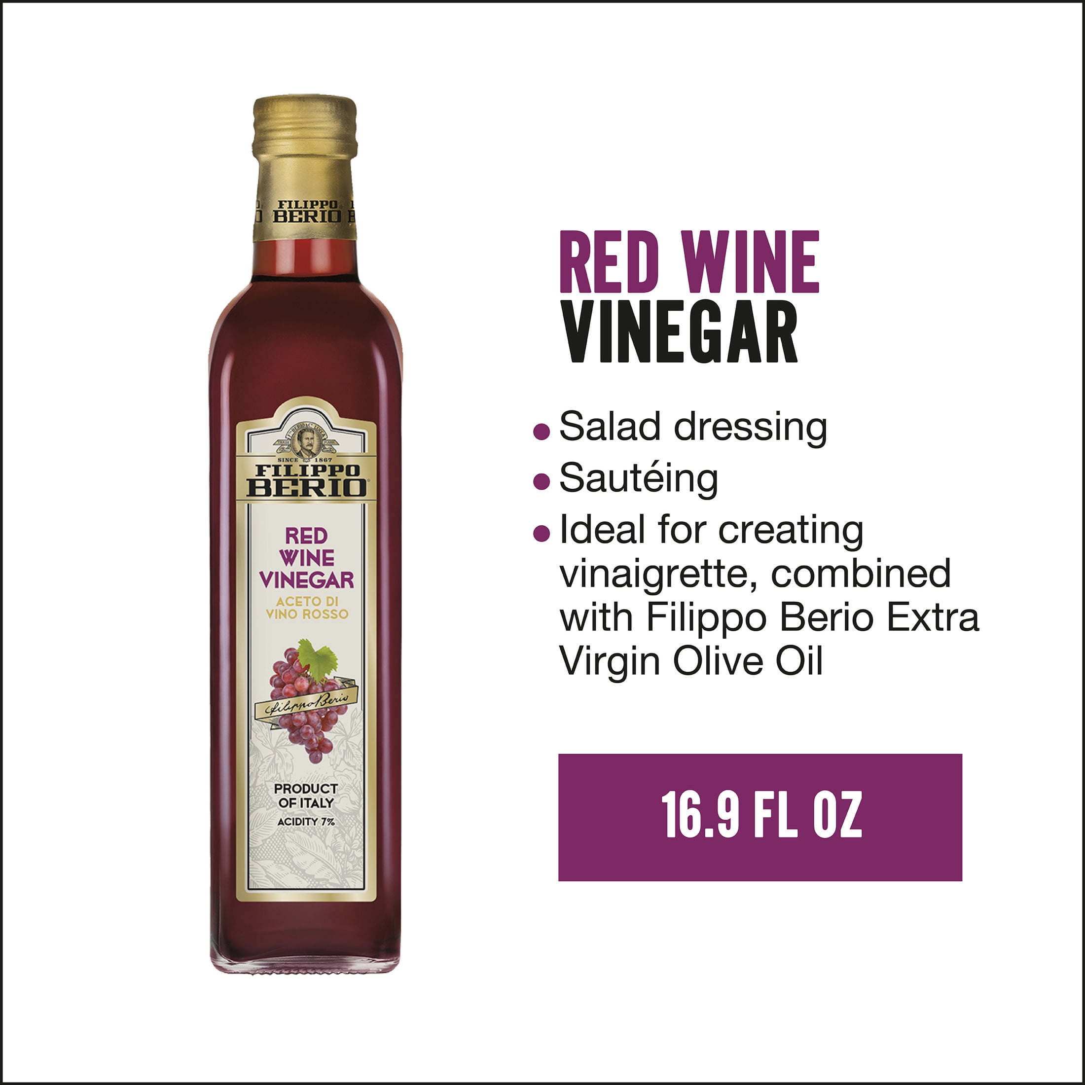 Filippo Berio® Red Wine Vinegar 16.9 fl. oz. Bottle