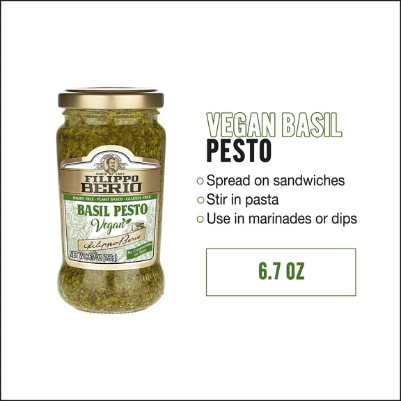 Filippo Berio Vegan Basil Pesto 6.7 oz