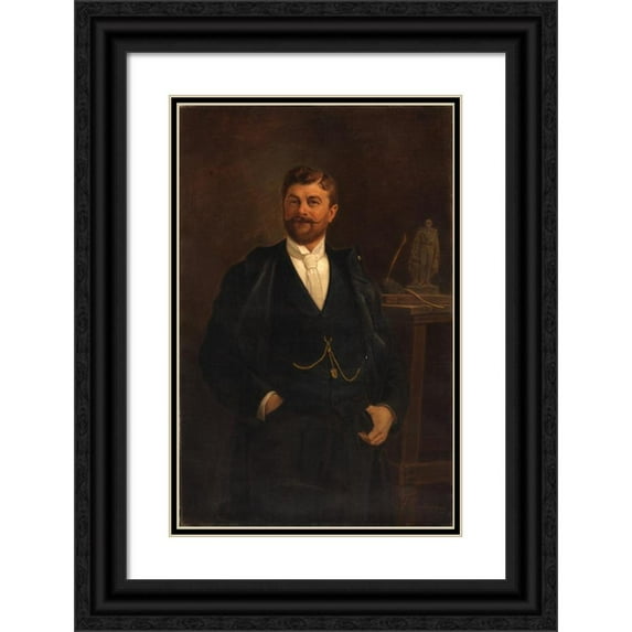 Filippo Costaggini 13x18 Black Ornate Wood Framed Double Matted Museum Art Print Titled - Gaetano Trentanova (1899)