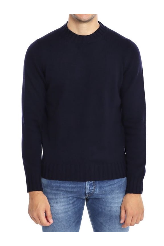 High Crew Neck Extra-Fine Merino Wool Sweater (Men's)