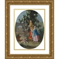 thumbnail image 1 of Filippo Falciatore 19x24 Gold Ornate Framed and Double Matted Museum Art Print Titled - Gallant Festivals, 1 of 4