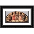 thumbnail image 1 of Filippo Lippi 2x Matted 24x14 Black Ornate Framed Art Print 'Seven Saints', 1 of 2